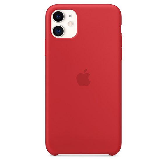 Чехол Silicone Case качество Lux для iPhone 11 красный в Тюмени