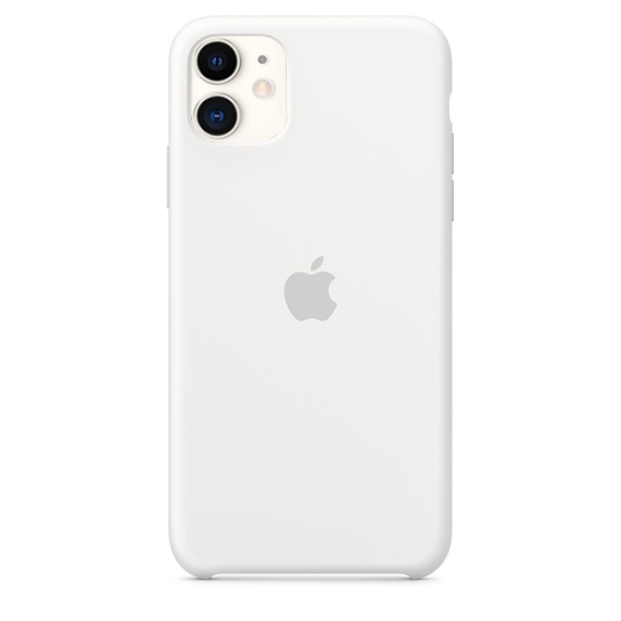 Чехол Silicone Case качество Lux для iPhone 11 белый в Тюмени