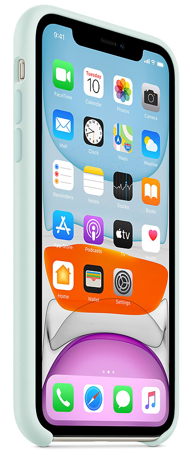 Чехол Silicone Case качество Lux для iPhone 11 морская пена