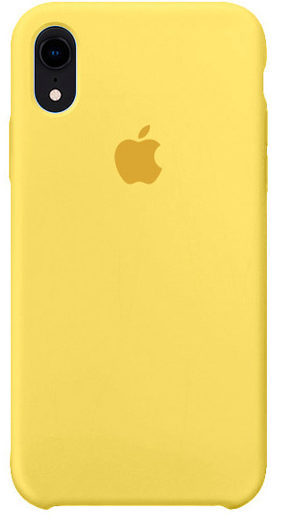 Чехол Silicone Case качество Lux для iPhone XR желтый в Тюмени