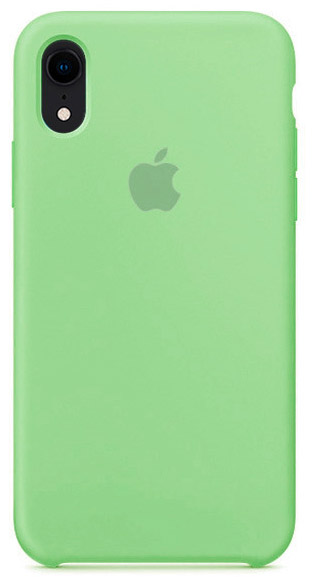 Чехол Silicone Case качество для iPhone XR мятный