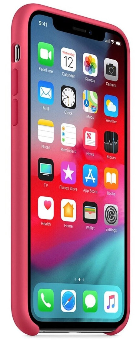 Чехол Silicone Case качество Lux для iPhone XR гибискус