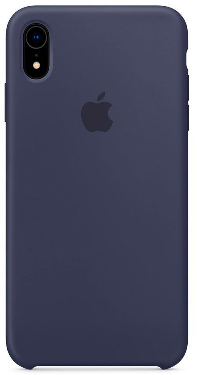 Чехол Silicone Case качество Lux для iPhone XR темно синий в Тюмени