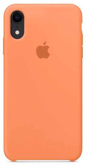 Чехол silicone case качество Lux для iPhone XR папайя в Тюмени