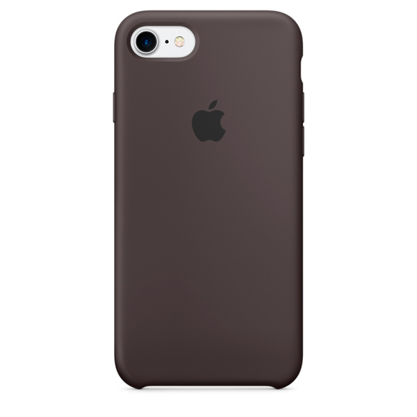 Чехол Silicone Case качество Lux для iPhone 7/8 темно коричневый в Тюмени