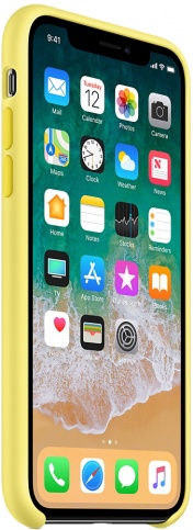 Чехол Silicone Case качество Lux для iPhone X/Xs желтый