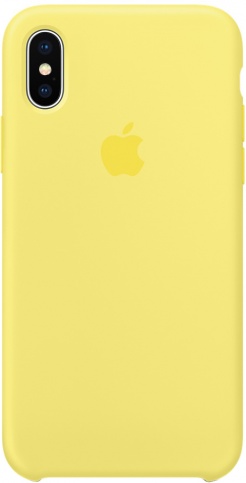 Чехол Silicone Case качество Lux для iPhone X/Xs желтый в Тюмени