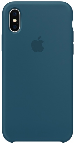 Чехол Silicone Case качество Lux для iPhone X/Xs космический синий
