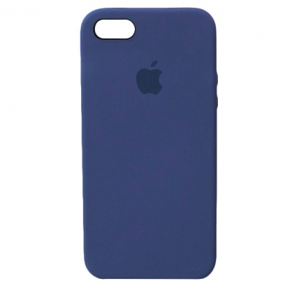 Чехол Silicone Case для iPhone 5/5s/SE темно-синий