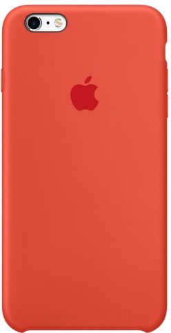Чехол Silicone Case качество Lux для iPhone 6/6s оранжевый в Тюмени