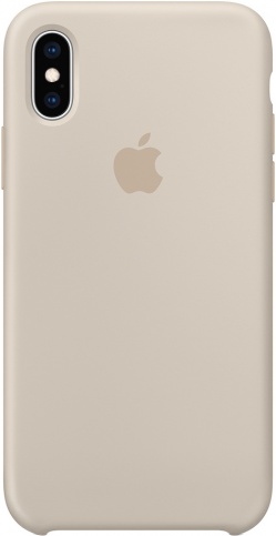Чехол Silicone Case качество Lux для iPhone Xs Max светло-серый в Тюмени