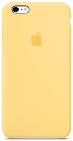 Чехол Silicone Case качество Lux для iPhone 6 Plus/6s Plus желтый в Тюмени