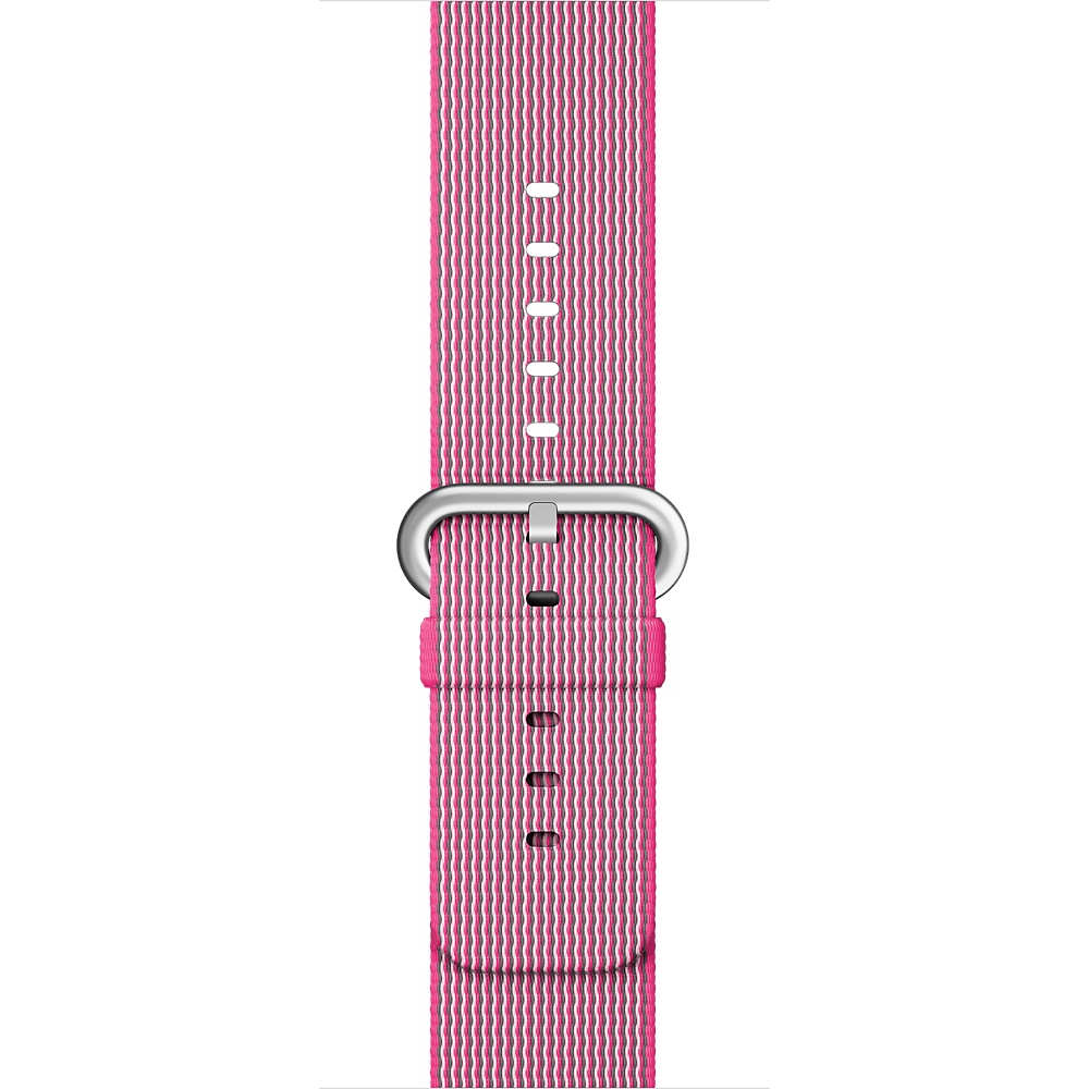 Ремешок Apple Watch 42/44мм из плетеного нейлона (ярко-розовый)