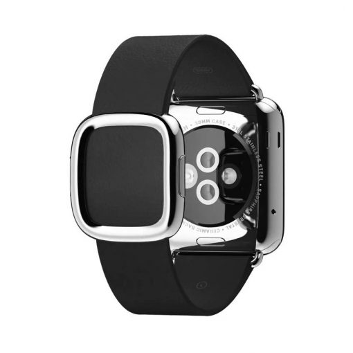 Ремешок кожаный Apple Watch 38/40мм Modern Buckle (черный)
