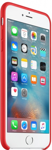 Чехол Silicone Case качество Lux для iPhone 6 Plus/6s Plus красный