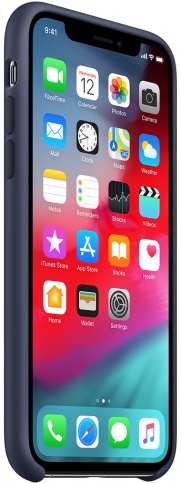 Чехол Silicone Case качество Lux для iPhone Xs Max темно синий