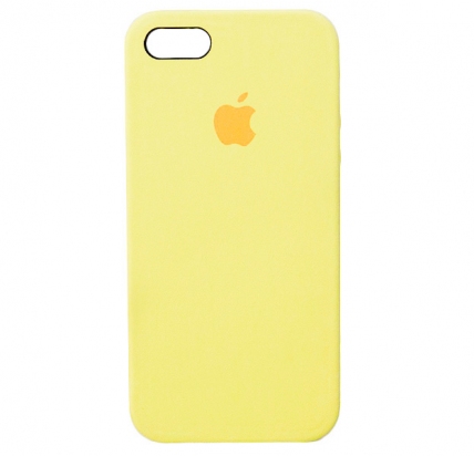 Чехол Silicone Case для iPhone 5/5s/SE желтый в Тюмени