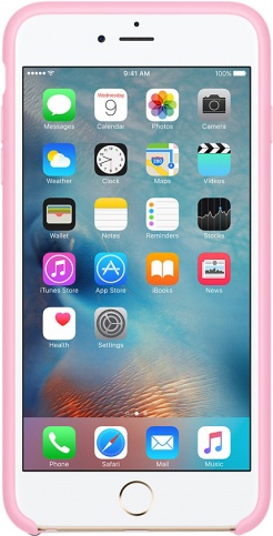 Чехол Silicone Case качество Lux для iPhone 6 Plus/6s Plus розовый