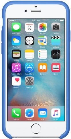 Чехол Silicone Case качество Lux для iPhone 6/6s синий
