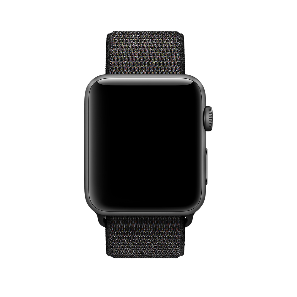 Ремешок спортивный браслет Apple Watch 38/40 мм черный