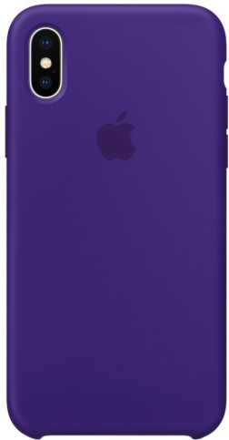 Чехол Silicone Case качество Lux для iPhone X/Xs фиолетовый