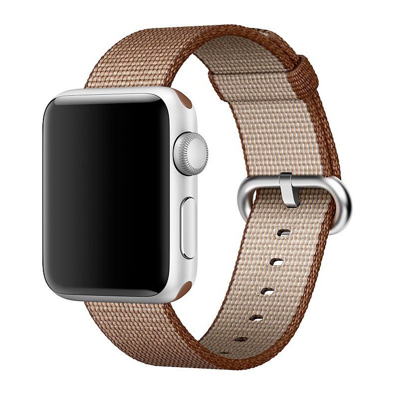 Ремешок Apple Watch 42/44мм из плетеного нейлона (коричневый)