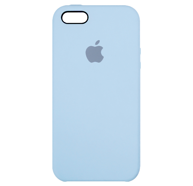 Чехол Silicone Case для iPhone 5/5s/SE светло-голубой в Тюмени