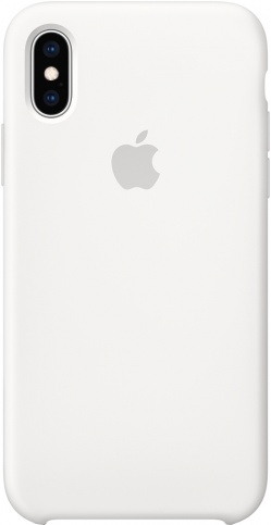 Чехол Silicone Case качество Lux для iPhone Xs Max белый в Тюмени