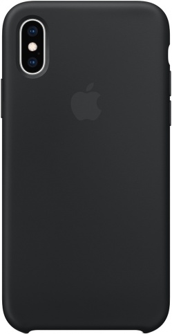 Чехол Silicone Case качество Lux для iPhone X/Xs черный в Тюмени