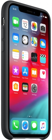 Чехол Silicone Case качество Lux для iPhone X/Xs черный