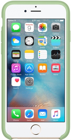 Чехол Silicone Case качество Lux для iPhone 6/6s зеленый